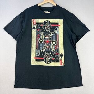 Star Wars T-Shirt Mens Large Darth Vader Playing Card Graphic Tee Short Sleeve